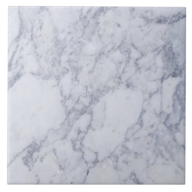 Carreau Moderne Simple Carrara Blanc Faux Marbre Carrelage (Devant)