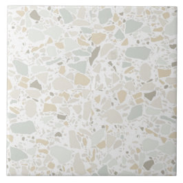 Carreau Moderne Simple Terrazzo Carrelage blanc