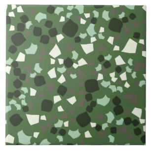 Carreau Moderne Simple Terrazzo Green