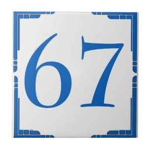 Carreau Modifier le numéro de maison, Bleu