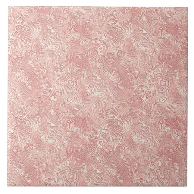 Carreau Moire de soie petit Motif en Peach (Devant)