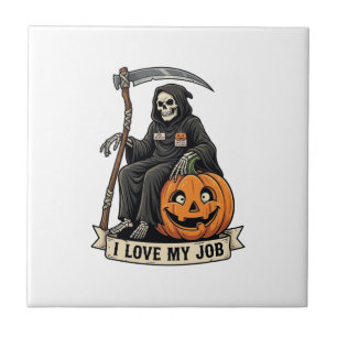 Carreau Moissonneur de l'amour Emploi Faucheuse Halloween 