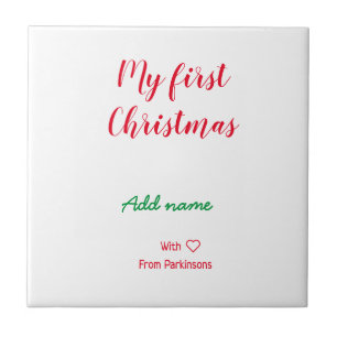 Carreau Mon premier Noël ajouter nom de famille nom de fam