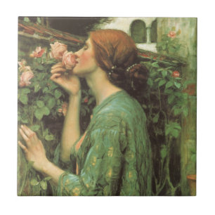 Carreau Mon Rose doux, ou Âme du Rose par Waterhouse