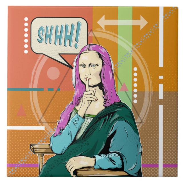 Carreau Mona Lisa pop art (Devant)