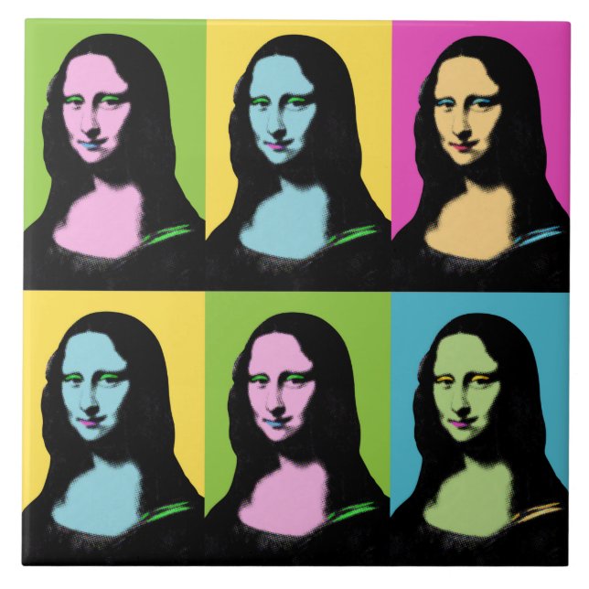 Carreau Mona Lisa - Style Pop Art (Devant)