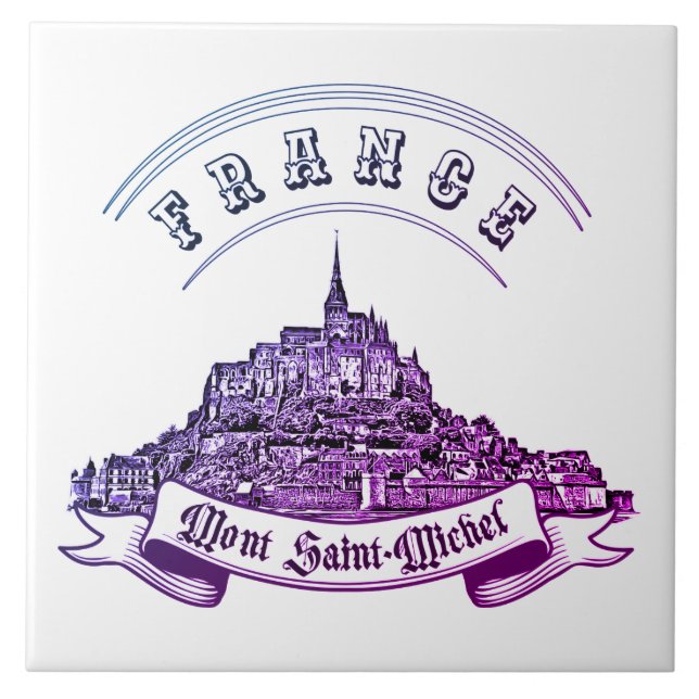 Carreau Monastère médiéval Mont Saint Michel. France. (Devant)