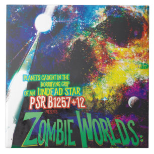 Carreau Mondes Zombie Galaxie d'Halloween