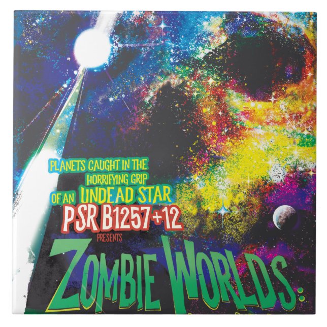 Carreau Mondes Zombie Galaxie d'Halloween (Devant)