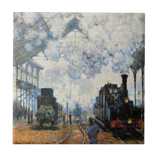 Carreau Monet - Arrivée du train de Normandie, carrelage (Devant)