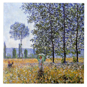 Carreau Monet - Effet soleil sous les peupliers,