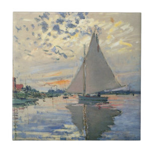 Carreau Monet Sailboat Français Impressionnisme Art classi