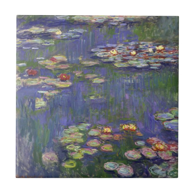 Carreau Monet Water Lilies Chef-d'oeuvre Peinture (Devant)