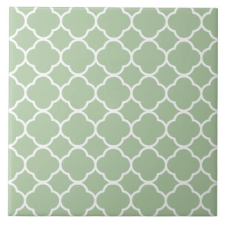 Carreau Monnaie verte Motif Quatrefoil
