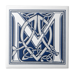 Carreau Monogramme celtique de M