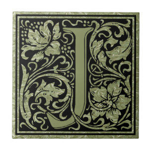 Carreau Monogramme de lettre de la lettre J premier
