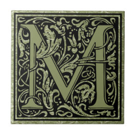 Carreau Monogramme de lettre de la lettre M premier