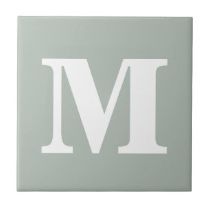 Carreau Monogramme gris cendré Couleur contemporaine comp