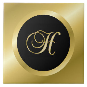 Carreau Monogramme H en or