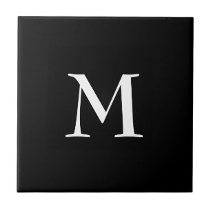 Carreau monogramme noir simple