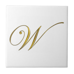 Carreau monogramme or W