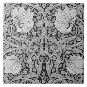 Carreau Monotone gris Pimpernel, William Morris