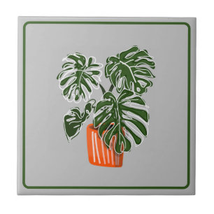 Carreau Monstera Feuille Plante céramique Titre Carrelage 