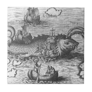 Carreau Monstre de carte/serpent de mer