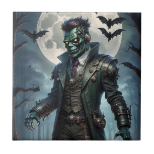 Carreau Monstre de Frankenstein Steampunk Halloween