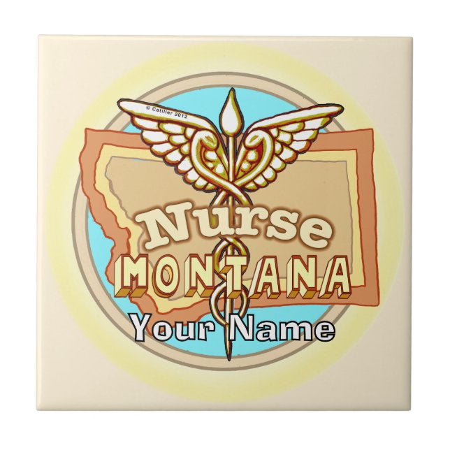 Carreau Montana Nurse Caduceus Tile (Devant)