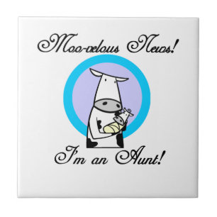 Carreau Moo-velous News Je suis une tante T-shirts et cade