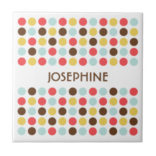 Carreau Mood pois rouge jaune bleu moderne