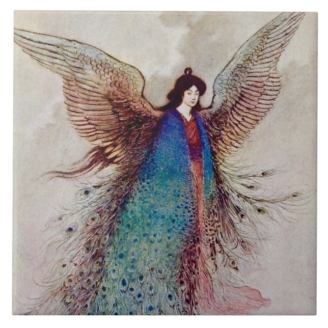 Carreau “Moon Maiden” Fairy Art by Warwick Goble (Devant)