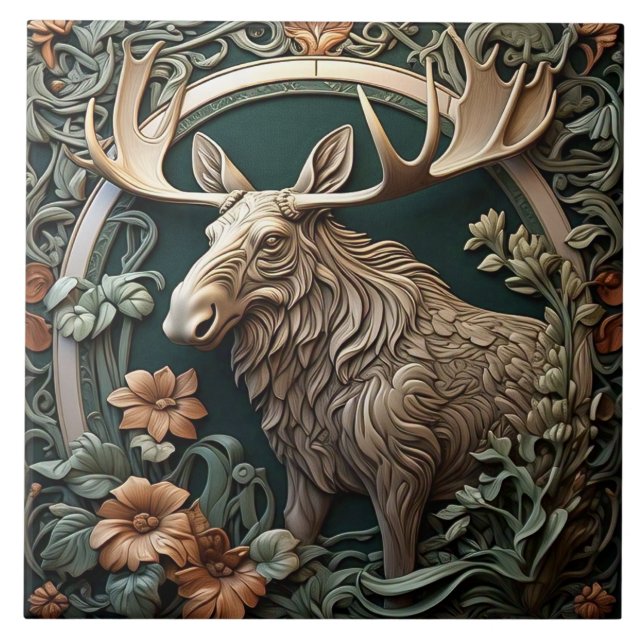 Carreau Moose - Carrelage Art Nouveau en céramique (Devant)