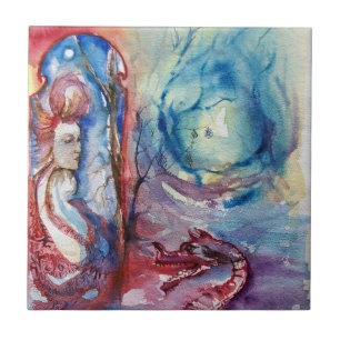 Carreau MORGANA / Magie et mystère, Imaginaire bleu rose