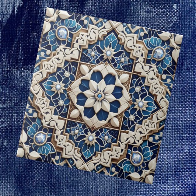 Carreau Moroccan Mediterranean Faux Diamond Tile Pattern (Créateur téléchargé)