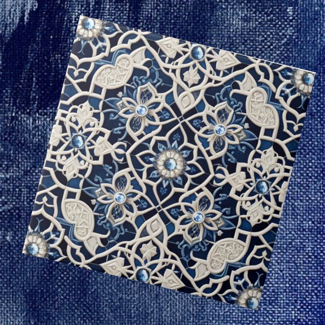Carreau Moroccan Mediterranean Faux Diamond Tile Pattern (Créateur téléchargé)