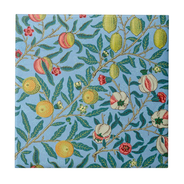 Carreau Morris - Four Fruits Ceramic Tile (Devant)