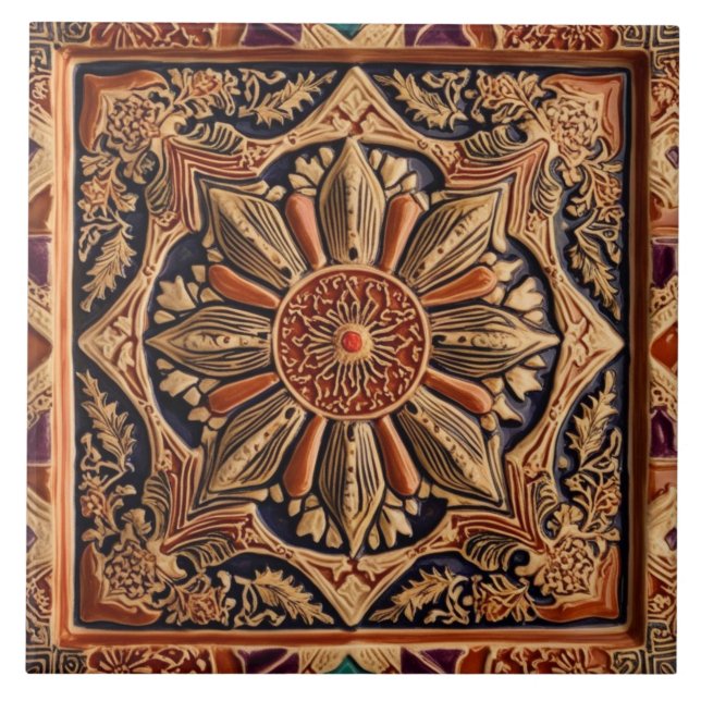 Carreau Mosaic beige vintage (Devant)