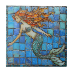 Carreau Mosaic Mermaid Aqua Marine