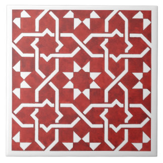 Carreau Mosaïque andalouse rouge SEVILLE
