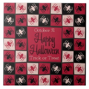 Carreau Mosaïque d'araignée d'Halloween