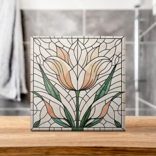 Carreau Mosaïque de fleur de tulipe - Pastels