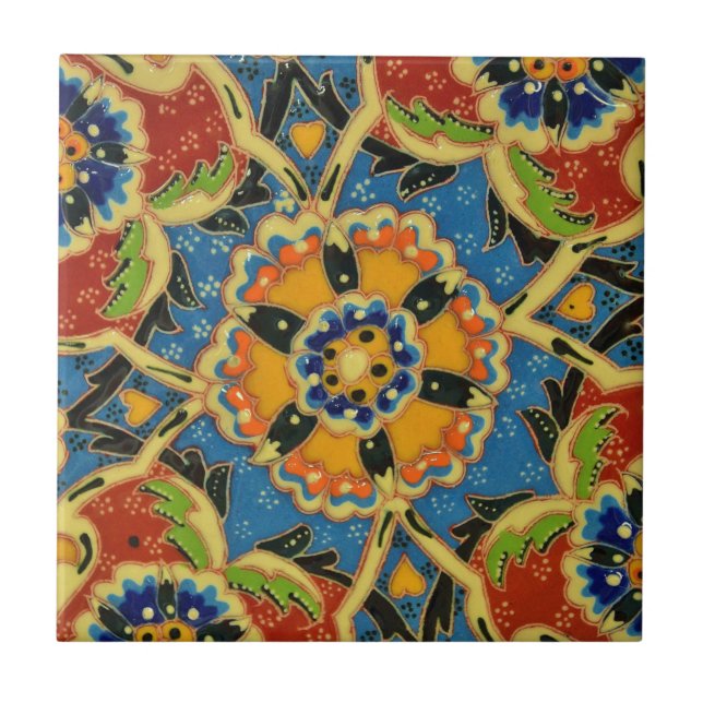 Carreau Mosaïque de fleurs (Devant)