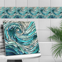 Mosaïque de la vague océanique