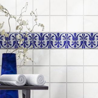 Carreau Mosaïque de mosaïque grecque Art Blue Glass et Pea