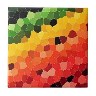 Carreau Mosaïque de Motif à peigne doux et coloré - Arc en