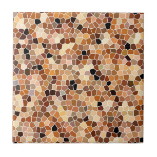 Carreau Mosaïque de Motif beige, Brown et noir