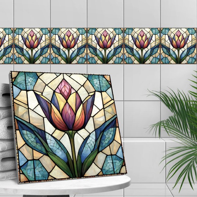 Carreau Mosaïque de verre tulipe (Créateur téléchargé)