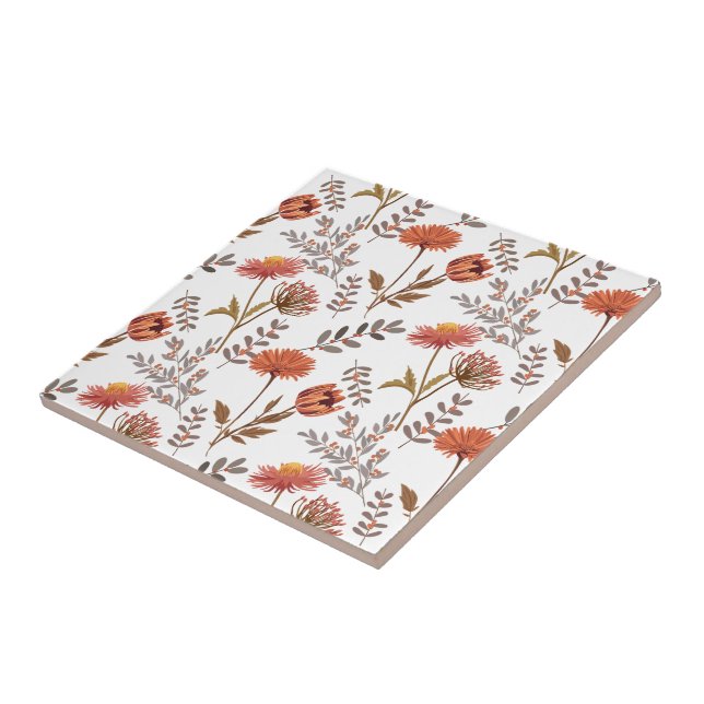 Carreau Mosaïque des fleurs d'automne (Côté)